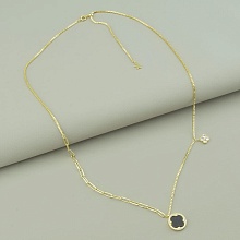 картинка Подвеска 'Saiya' Эмаль 60 см (позолота 18к (лимонная)) от магазина Wolves