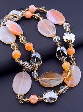 картинка Бусы Агат Чешский хрусталь 90 см от магазина Wolves