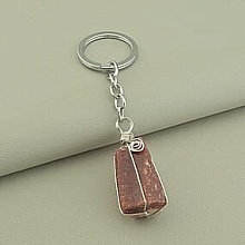 картинка Брелок Клубничный кварц 110х30мм от магазина Wolves