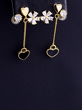 картинка Серьги 'Saiya' Фианит (позолота 18к) от магазина Wolves