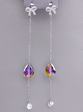 картинка Серьги 'Fashion' Сrystal (родий) от магазина Wolves