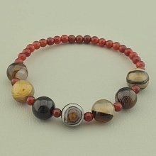 картинка Браслет 'SUNSTONES' Агат Сердолик 17 см от магазина Wolves