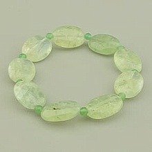 картинка Браслет 'SUNSTONES' Пренит Нефрит 19 см от магазина Wolves