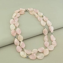 картинка Бусы 'SUNSTONES' Розовый кварц 94 см от магазина Wolves