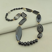 картинка Бусы Агат Чешский хрусталь 65 см от магазина Wolves