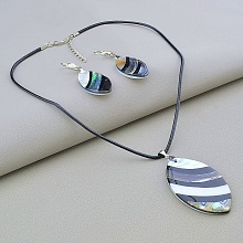 картинка Подвеска+Серьги Галиотис Перламутр 45 см от магазина Wolves