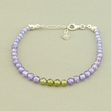 картинка Браслет 'SUNSTONES' Циркон Серебро(925) 16 см от магазина Wolves