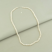 картинка Бусы 'SUNSTONES' Жемчуг Серебро(925) 55 см от магазина Wolves