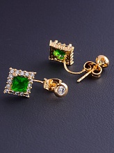 картинка Серьги 'XUPING' Фианит (позолота 18к) от магазина Wolves