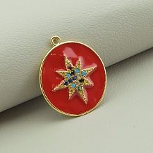 картинка Кулон Фианит 25х25 (позолота 18к (лимонная)) от магазина Wolves