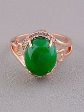 картинка Кольцо 'Pataya' Хризопраз (позолота 18к) от магазина Wolves
