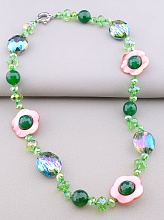 картинка Бусы Агат Чешский хрусталь Перламутр 58 см от магазина Wolves