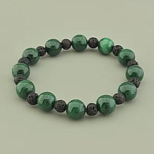 картинка Браслет 'SUNSTONES' Малахит Лава 18 см от магазина Wolves