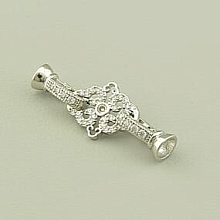 картинка Замочек Фианит 35х13мм (родий) от магазина Wolves