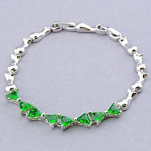 картинка Браслет 'XUPING' Фианит 17 см (родий) от магазина Wolves