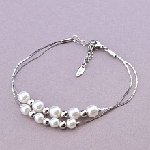 картинка Браслет 'XUPING' Майорка 18 см (родий) от магазина Wolves