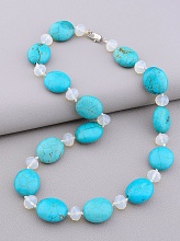 картинка Бусы Бирюза Чешский хрусталь 50 см от магазина Wolves