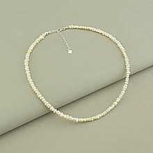 картинка Подвеска 'SUNSTONES' Жемчуг Серебро(925) 38 см от магазина Wolves