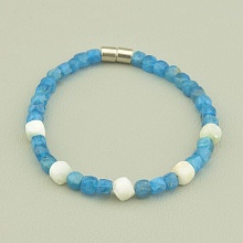 картинка Браслет 'SUNSTONES' Ларимар Апатит 16 см от магазина Wolves