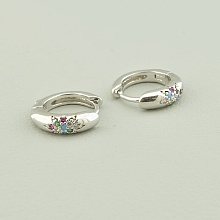 картинка Серьги Фианит (родий) от магазина Wolves