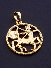 картинка Кулон Стрелец 'XUPING' (позолота 18к) от магазина Wolves