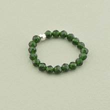 картинка Кольцо серебряное с авантюрином, зеленое 'SUNSTONES' от магазина Wolves