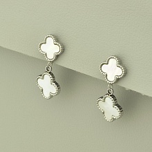 картинка Серьги 'Stainless Steel' Эмаль (родий) от магазина Wolves