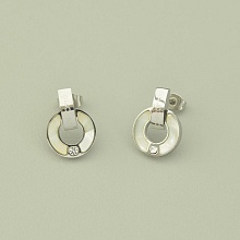 картинка Серьги 'Stainless Steel' Фианит (родий) от магазина Wolves