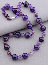 картинка Бусы 'SUNSTONES' Аметист Чешский хрусталь 52 см от магазина Wolves