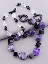 картинка Бусы Аметист Агат Горный хрусталь 80 см от магазина Wolves