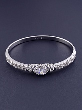 картинка Браслет 'XUPING' Фианит 17 см (родий) от магазина Wolves