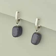 картинка Серьги 'SUNSTONES' Каирская ночь  (родий) от магазина Wolves