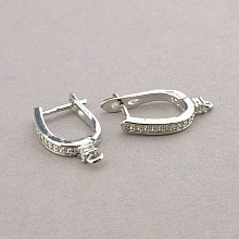 картинка Швензы Пара Фианит родий 17х2см от магазина Wolves