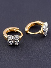 картинка Серьги 'XUPING' Фианит (позолота-родий) от магазина Wolves