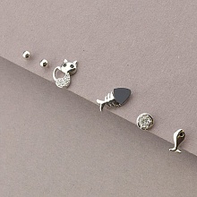 картинка Серьги 'Saiya' Фианит (родий) от магазина Wolves