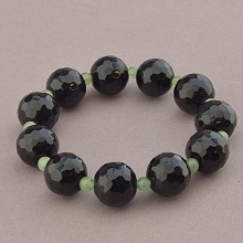 картинка Браслет 'SUNSTONES' Агат Нефрит 17 см от магазина Wolves