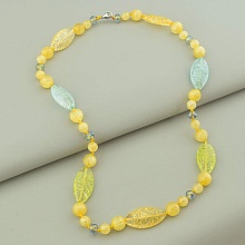 картинка Бусы 'SUNSTONES' Цитрин Кварц Чешский хрусталь 58 см от магазина Wolves