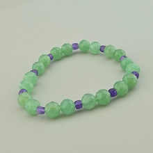 картинка Браслет 'SUNSTONES' Нефрит Аметист 19 см от магазина Wolves