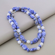 картинка Бусы 'SUNSTONES' Содалит Агат 77 см от магазина Wolves