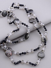 картинка Бусы Пирит Чешский хрусталь 120 см от магазина Wolves