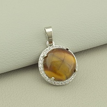 картинка Кулон Тигровый глаз 21x18мм от магазина Wolves