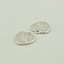 картинка Кулон Фианит 14х13 (родий) от магазина Wolves