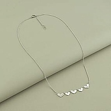 картинка Подвеска 'Stainless Steel' Перламутр 44 см (родий) от магазина Wolves