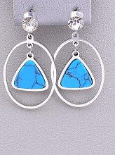 картинка Серьги 'Stainless Steel' Бирюза от магазина Wolves