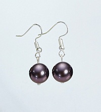 картинка Элитные Серьги Жемчуг (бензиновый) 8 мм №2 от магазина Wolves