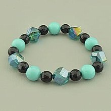 картинка Браслет 'SUNSTONES' Майорка Агат Чешский хрусталь 18 см от магазина Wolves