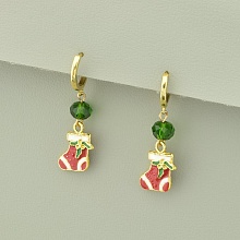 картинка Серьги 'SUNSTONES' Чешский хрусталь (позолота 18к (лимонная)) от магазина Wolves