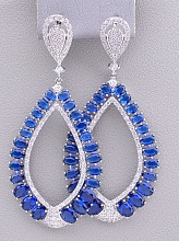 картинка Серьги 'XUPING' Фианит (родий) от магазина Wolves