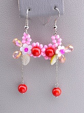 картинка Серьги 'Hand Made' Коралл Бижутерный сплав6 1 г от магазина Wolves