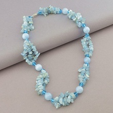 картинка Бусы 'SUNSTONES' Аквамарин Чешский хрусталь 52 см от магазина Wolves